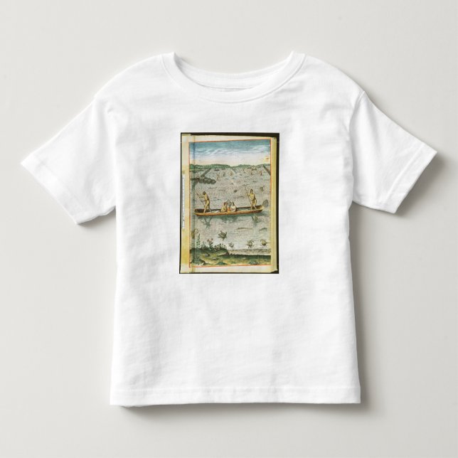 Camiseta De Bebé Cómo los indios cogen sus pescados (Anverso)