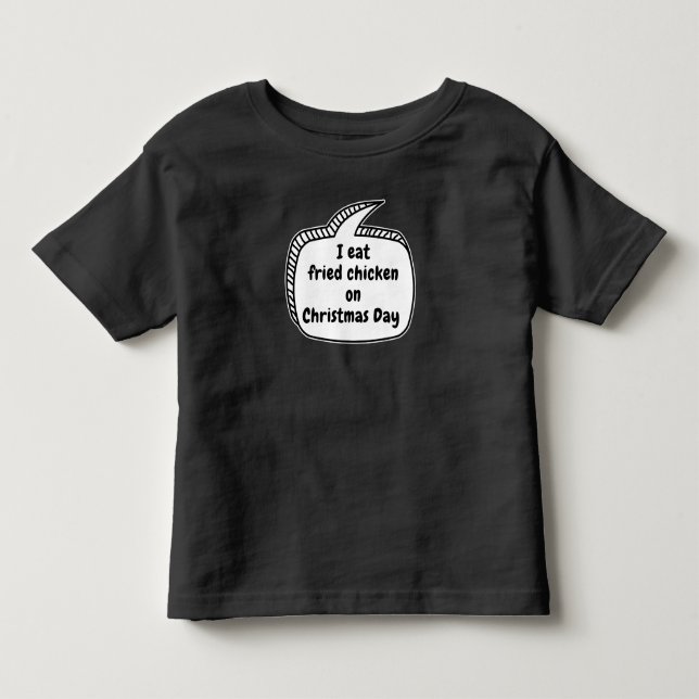 Camiseta De Bebé Como pollo frito el día de Navidad Burbuja de habl (Anverso)
