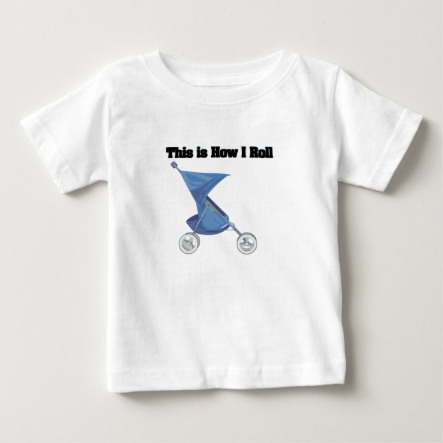 Camiseta De Bebé Cómo Rueda (Cochecito de Bebé) (Anverso)