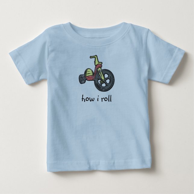 Camiseta De Bebé cómo ruedo (Anverso)