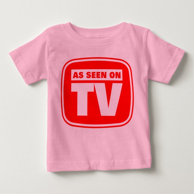 Camiseta De Bebé Como se ve en la TV - Personalizado (Anverso)