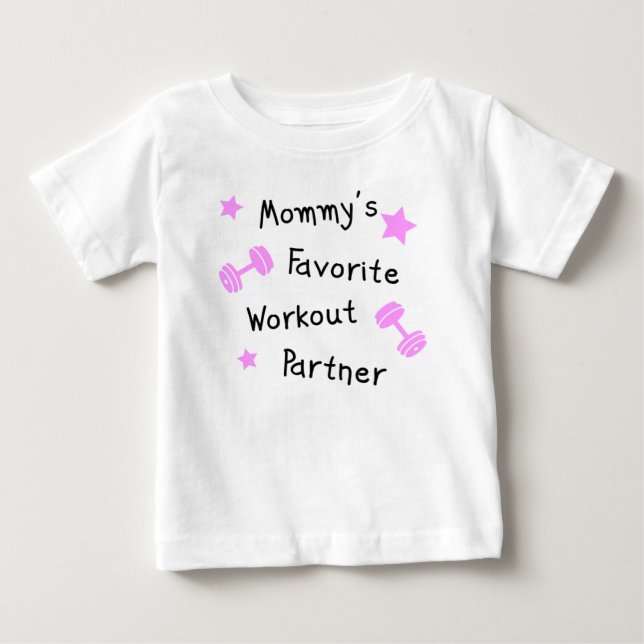 Camiseta De Bebé Compañera de entrenamiento favorita de mamá (Anverso)