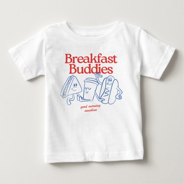 Camiseta De Bebé Compañeros de desayuno  (Anverso)