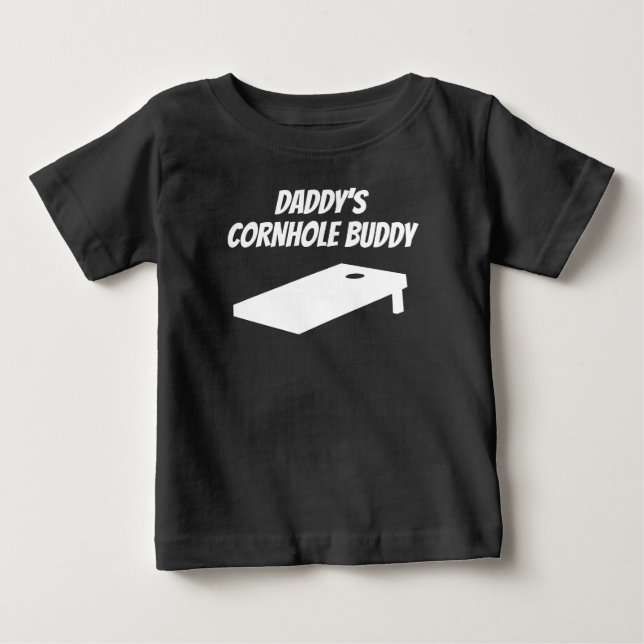 Camiseta De Bebé Compinche de Cornhole del papá (Anverso)