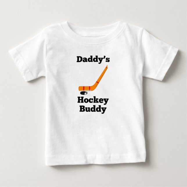 Camiseta De Bebé Compinche del hockey del papá (Anverso)