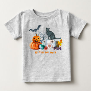 Camiseta De Bebé Composición de Halloween Mi Primer Halloween