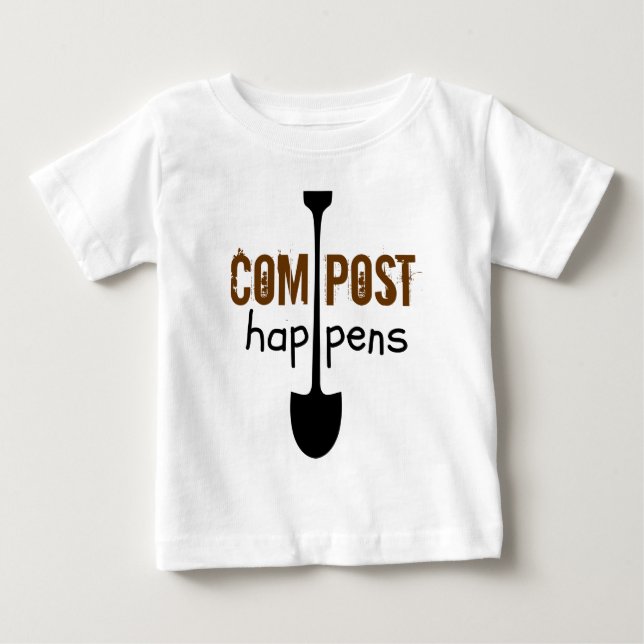 Camiseta De Bebé Compost sucede una mullida pala de humor (Anverso)