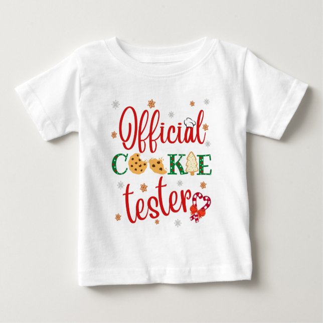 Camiseta De Bebé comprobador de cookies oficial (Anverso)