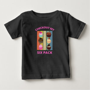 CAMISETA DE BEBÉ COMPROBAR MIS SEIS CUPICAS DE ENVASE