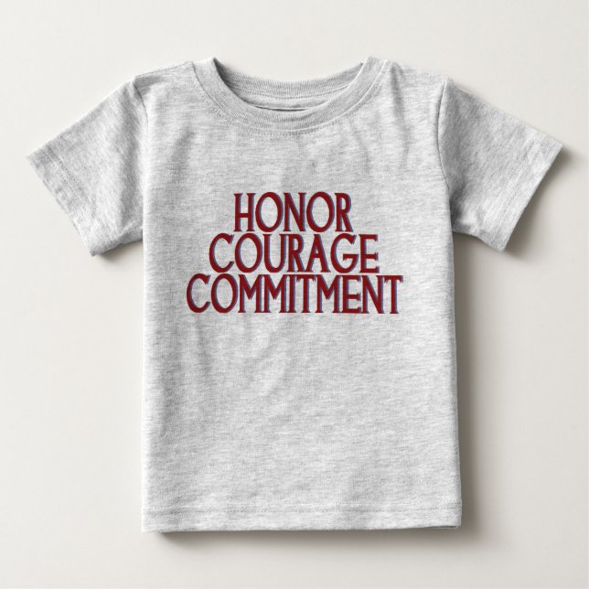 Camiseta De Bebé Compromiso de coraje de honor (Anverso)