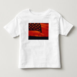 Camiseta De Bebé Compuesto de Digitaces de la bandera americana