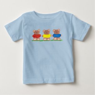 Camiseta de bebé con 3 Osos de Peluche