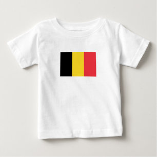 Camiseta de bebé con bandera belga patriótica