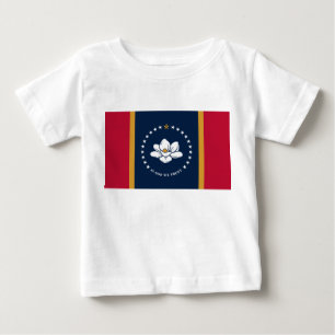Camiseta de bebé con bandera de Misisipi
