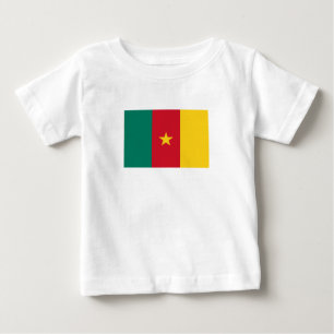 Camiseta de bebé con bandera patriótica de Camerún