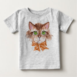 Camiseta de bebé con cara de gato