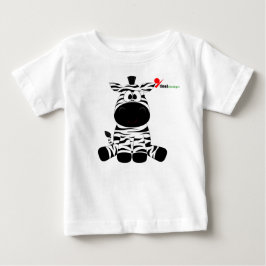 Camiseta de bebé con cebra a rayas