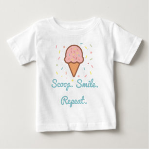Camiseta de bebé con crema de hielo - Scoop. Sonrí