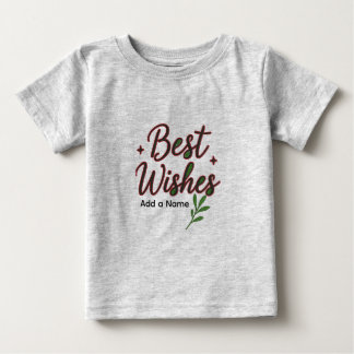 Camiseta de bebé con deseos de felicidad: personal