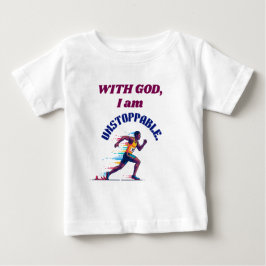 Camiseta De Bebé Con Dios, soy imparable