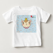 Camiseta de bebé con diseño de gato lindo – Adorab