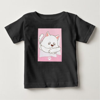 Camiseta de bebé con estampado de gato lindo