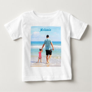 Camiseta de bebé con foto personalizada con nombre