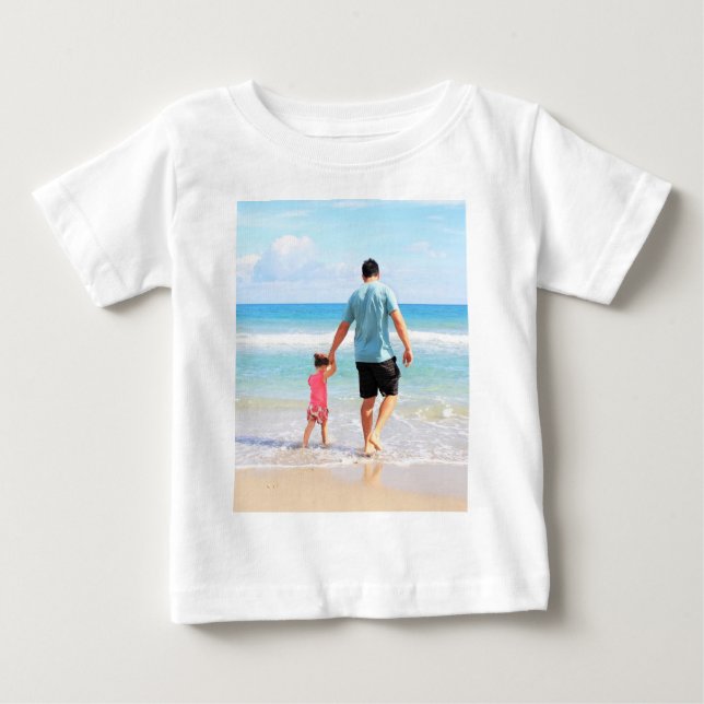 Camiseta de bebé con foto personalizada Sube tus f (Anverso)