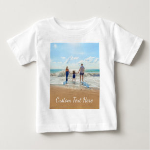 Camiseta de bebé con foto personalizada y texto