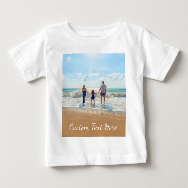 Camiseta de bebé con foto y texto personalizados c (Anverso)