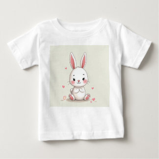 camiseta de bebé con ilustracion de conejo