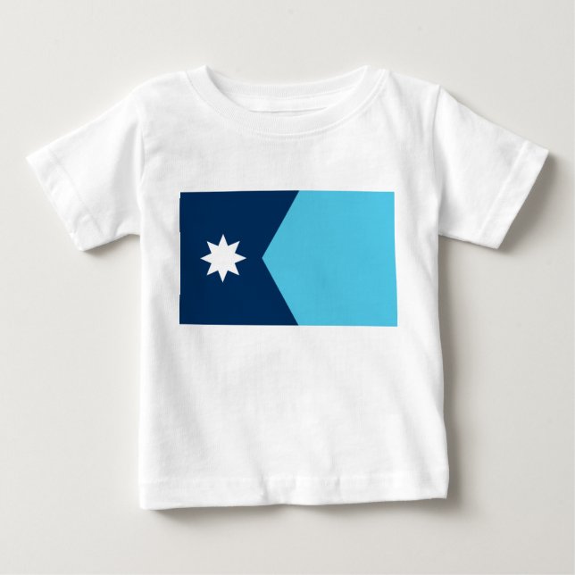 Camiseta de bebé con la bandera de Minnesota, EE.  (Anverso)