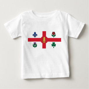 Camiseta de bebé con la bandera de Montreal