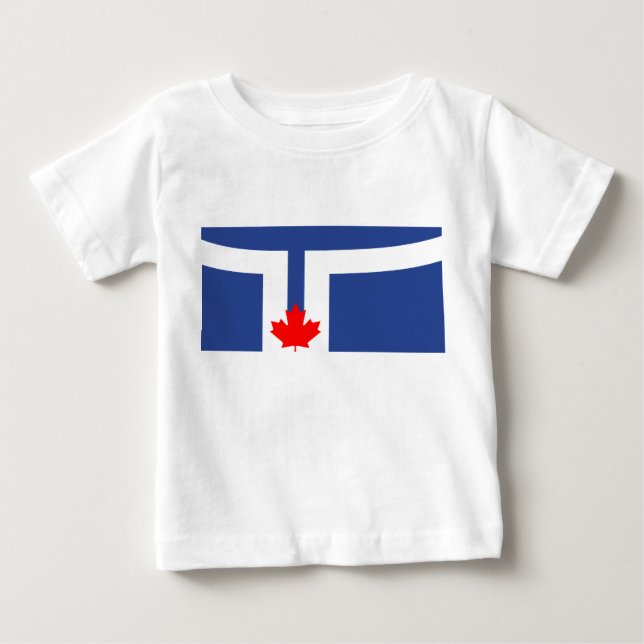 Camiseta de bebé con la bandera de Toronto (Anverso)