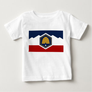 Camiseta de bebé con la bandera de Utah, EE. UU.