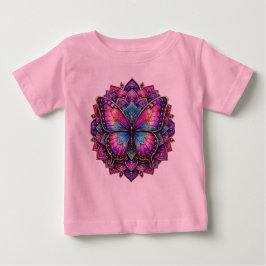 Camiseta de bebé con Mandala de Mariposa | Colorid