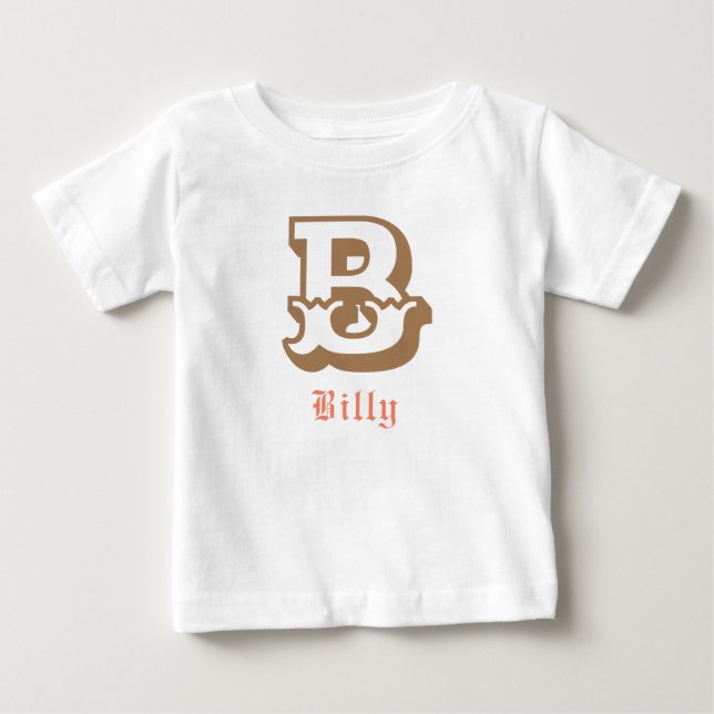 Camiseta de bebé con monograma personalizado Orgul (Anverso)