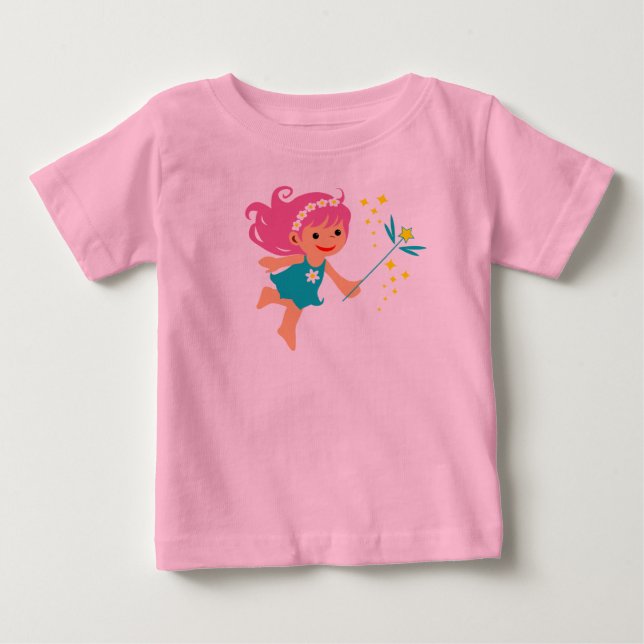 Camiseta de bebé con niña hada (Anverso)
