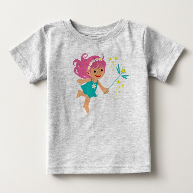 Camiseta de bebé con niña hada (Anverso)
