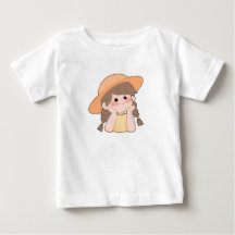 Camiseta de bebé con niña linda