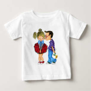 Camiseta de bebé con pareja romántica - Beso