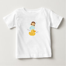 Camiseta de bebé con pato y niña
