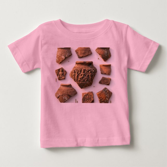 Camiseta de bebé con patrón de antiguo artefacto d (Anverso)