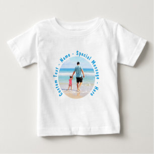 Camiseta de bebé con tu foto personalizada Texto p