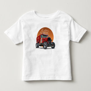 Camiseta De Bebé Concepto de auto de carrera retro personalizado