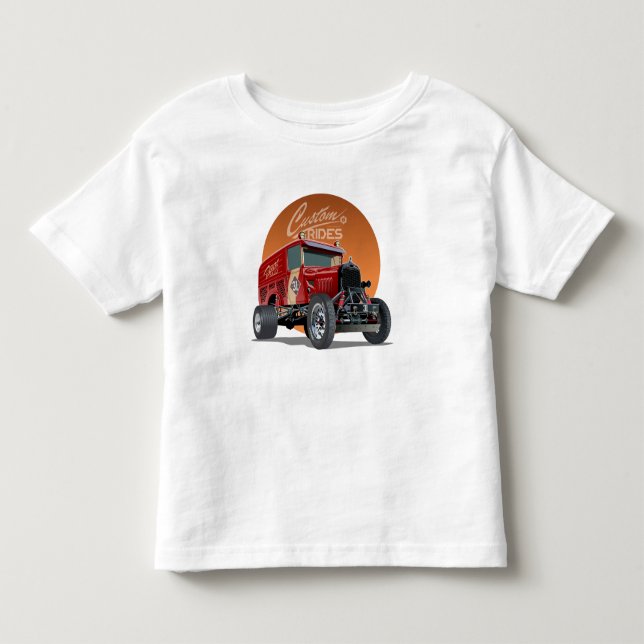 Camiseta De Bebé Concepto de auto de carrera retro personalizado (Anverso)
