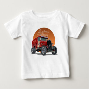 Camiseta De Bebé Concepto de auto de carrera retro personalizado