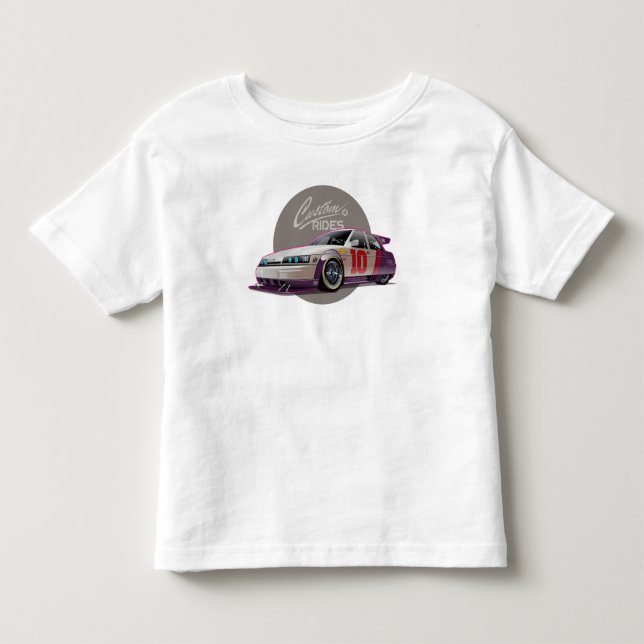 Camiseta De Bebé concepto de auto de carreras de ficción Custon (Anverso)