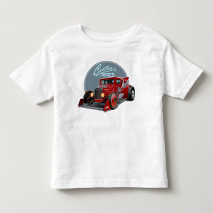 Camiseta De Bebé concepto de coche de carrera retro personalizado