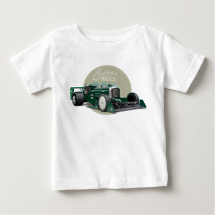 Camiseta De Bebé concepto de coche de carrera retro personalizado